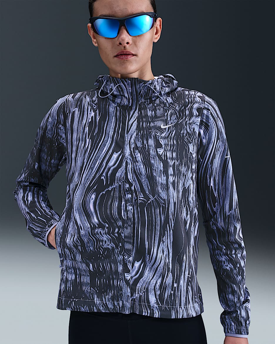 Nike Swift Women's Repel UV Printed Running Jacket - World Indigo
