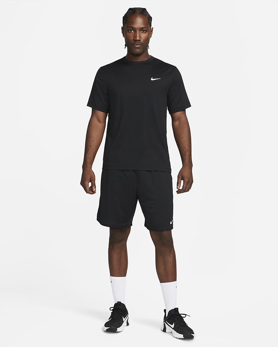 Camisola versátil de manga curta Dri-FIT UV Nike Hyverse para homem - Preto/Branco