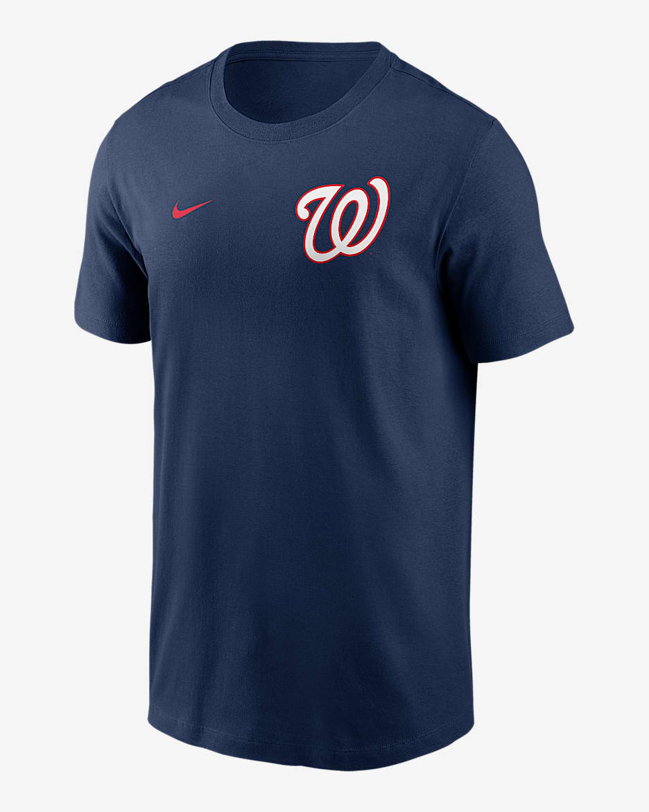 Playera Nike de la MLB para hombre Washington Nationals 2-Hit - Azul marino