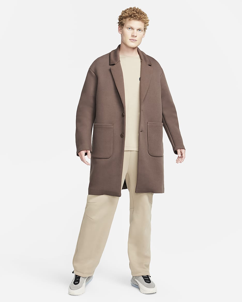 Nike Sportswear Tech Fleece Reimagined-trenchcoat med løstsiddende pasform til mænd - Baroque Brown