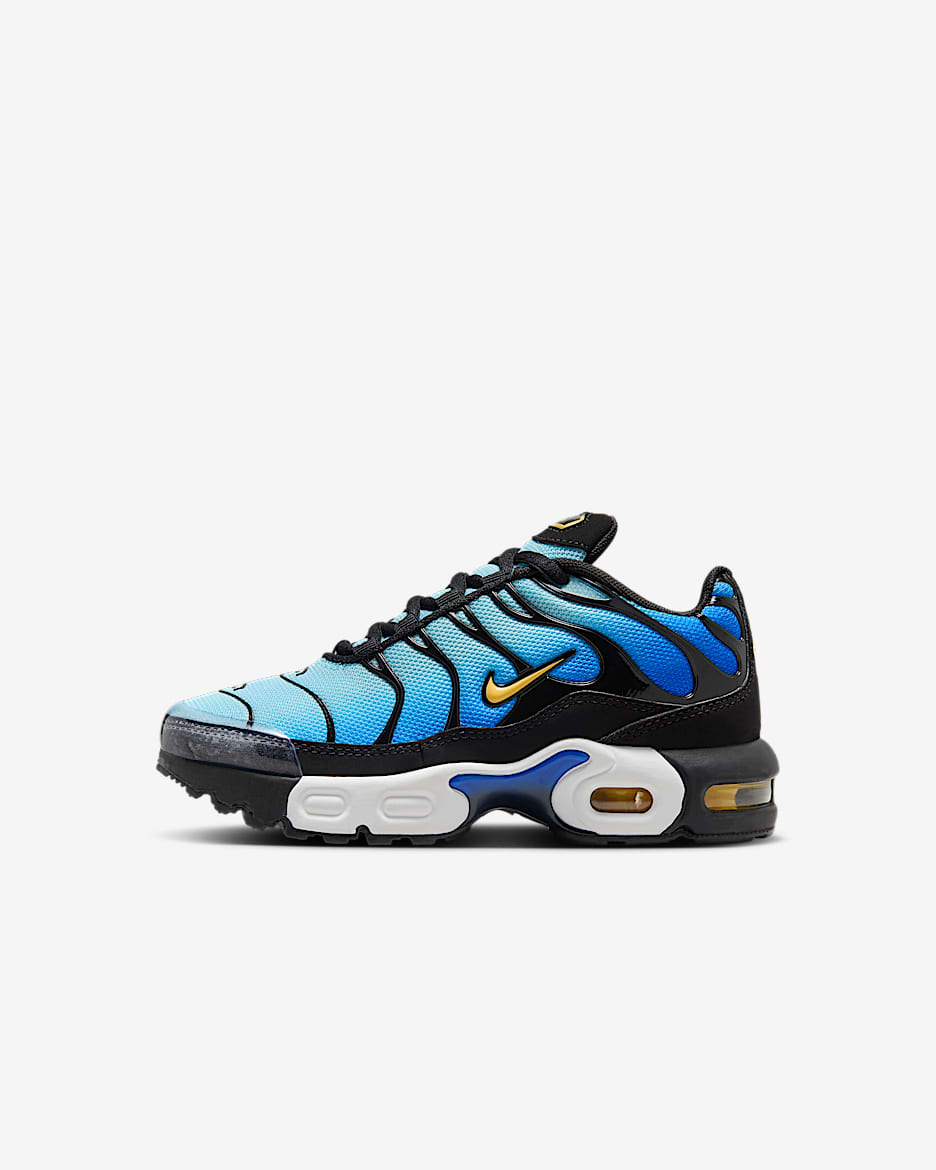 Chaussure Nike Air Max Plus pour enfant - Noir/Sky Blue/Hyper Blue/Chamois