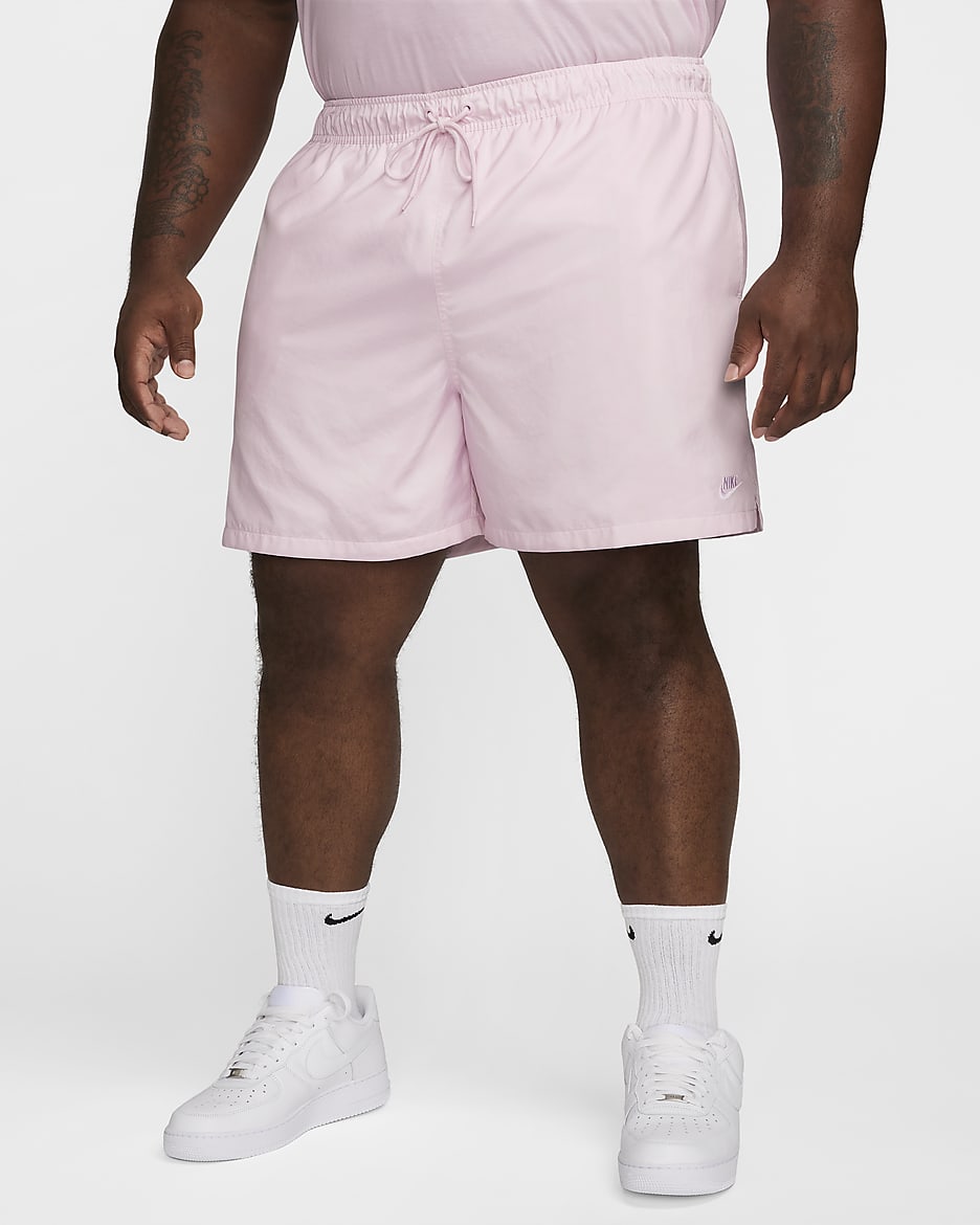 Shorts de tejido Woven Flow para hombre Nike Club - Espuma rosa/Blanco