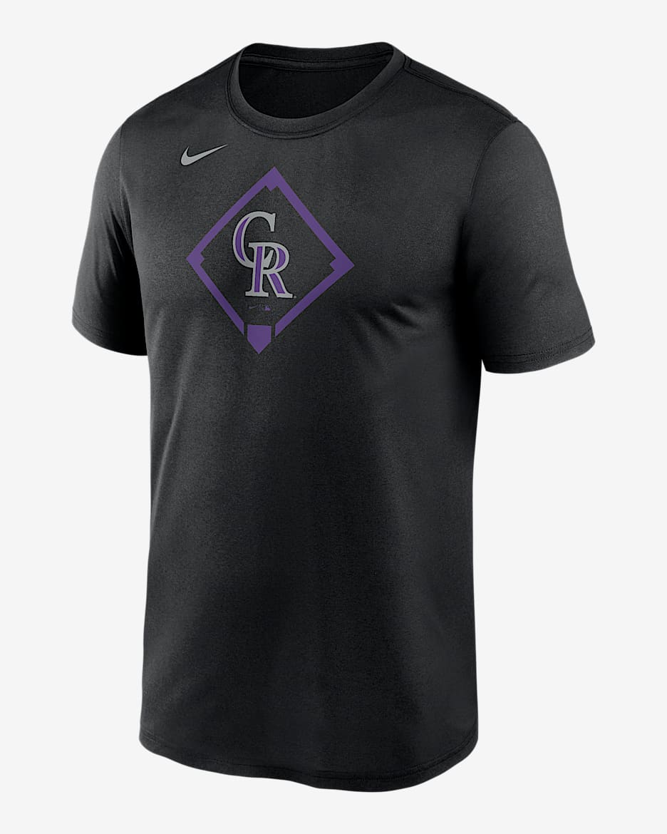 Playera Nike Dri-FIT de la MLB para hombre Colorado Rockies Icon Legend - Negro