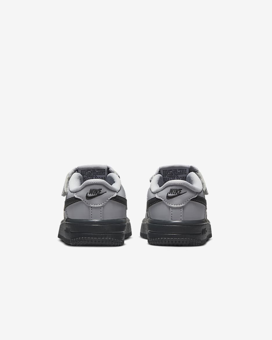 Nike Force 1 Low EasyOn Baby/Toddler Shoes - Wolf Grey/Dark Smoke Grey