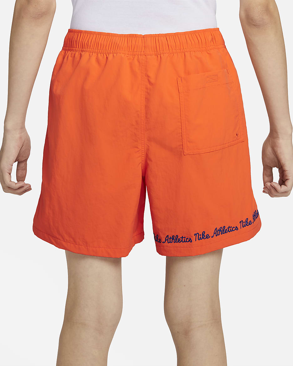 Nike Club Fleece Men's Flow Shorts - Safety Orange/White