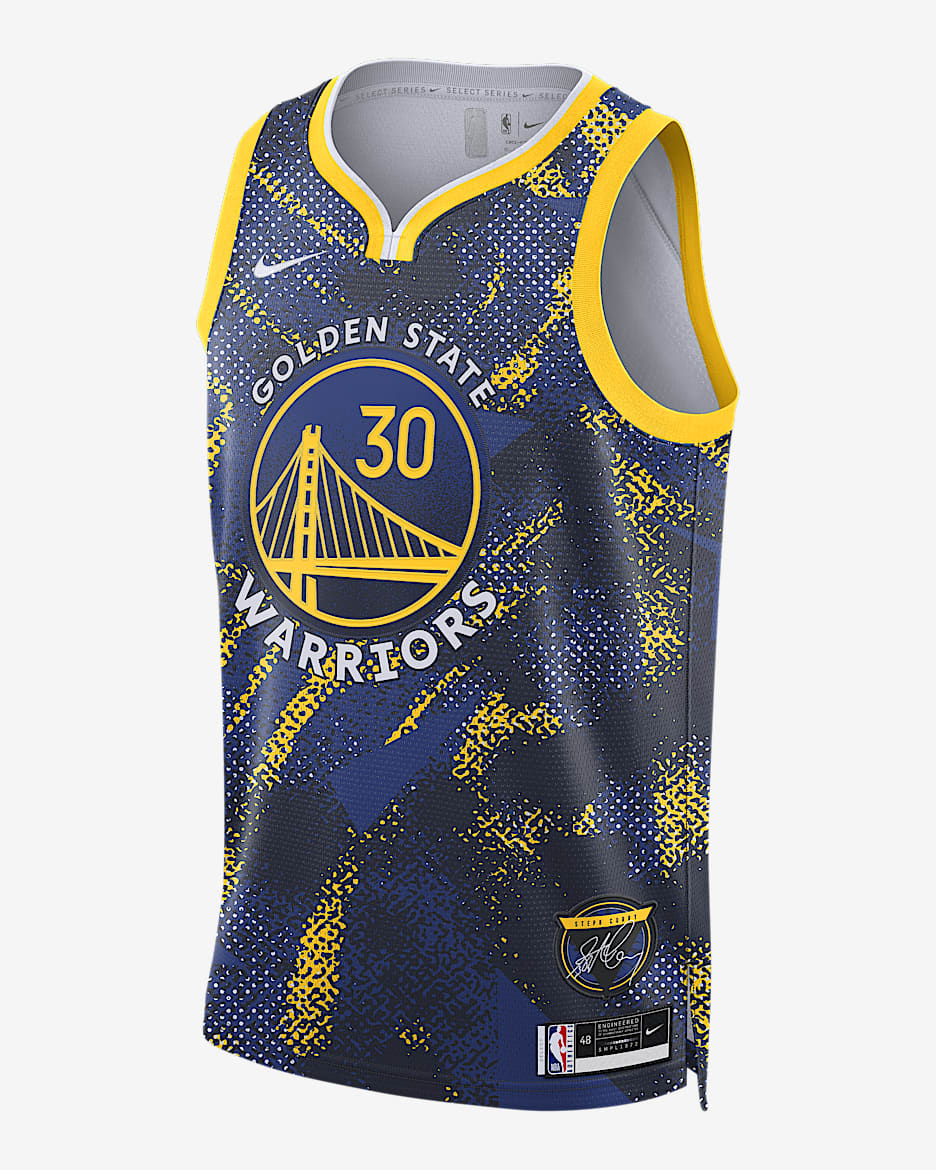 Koszulka męska Nike Dri-FIT NBA Swingman Stephen Curry Golden State Warriors Select Series 2025/26 - Rush Blue/Biel