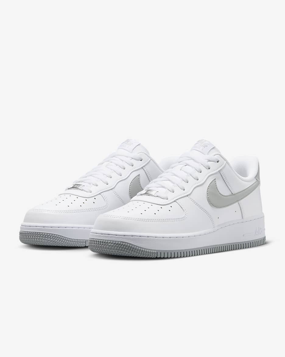 Calzado para hombre Nike Air Force 1 '07 - Blanco/Blanco/Gris humo claro