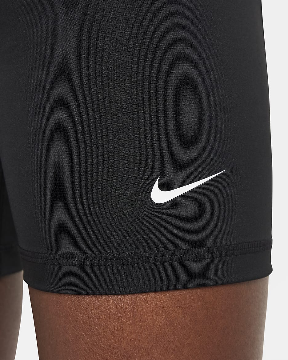 Nike Pro Older Kids' (Girls') Shorts - Black/White