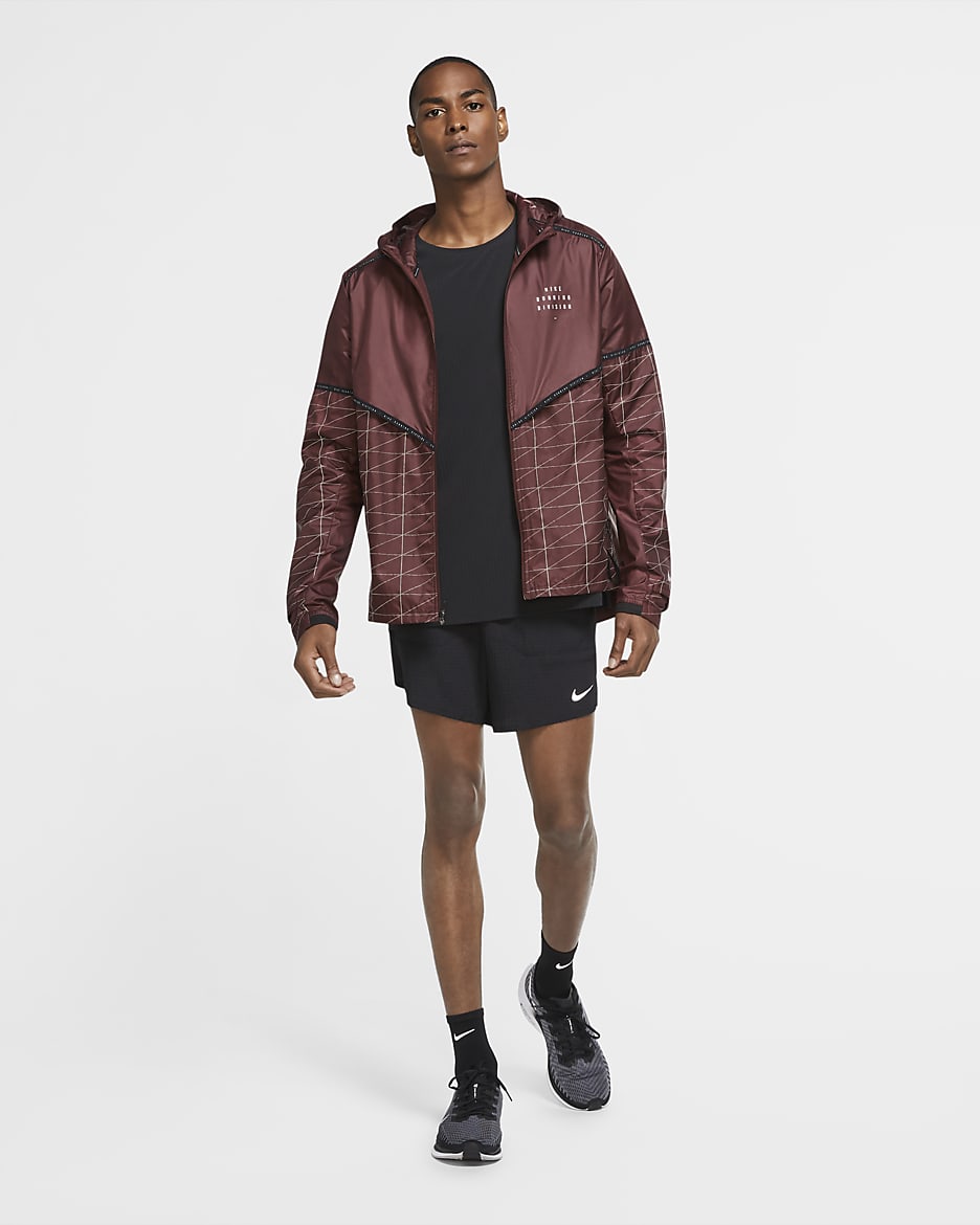 Nike Flash Run Division Men's Running Jacket - Mystic Dates/Black