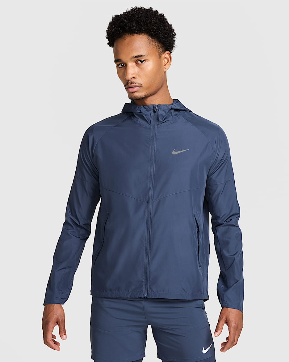 Nike Miler Men's Repel Running Jacket - Thunder Blue/Thunder Blue