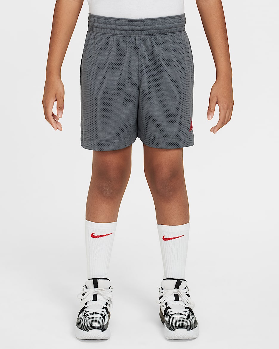 Ja Big Kids' Basketball Shorts - Iron Grey/Gym Red