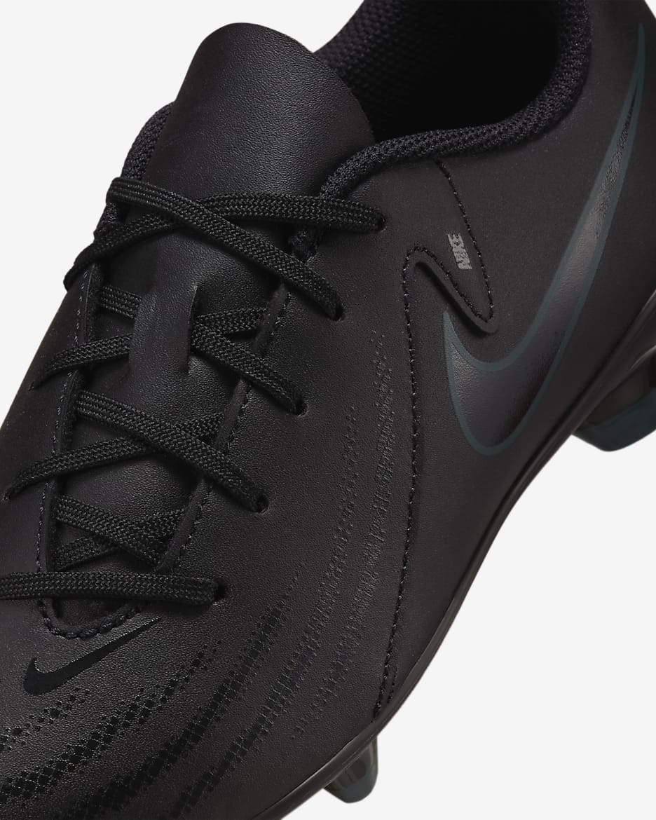 Chaussure de foot à crampons basse MG Nike Jr. Phantom GX 2 Club pour enfant/ado - Noir/Deep Jungle/Noir