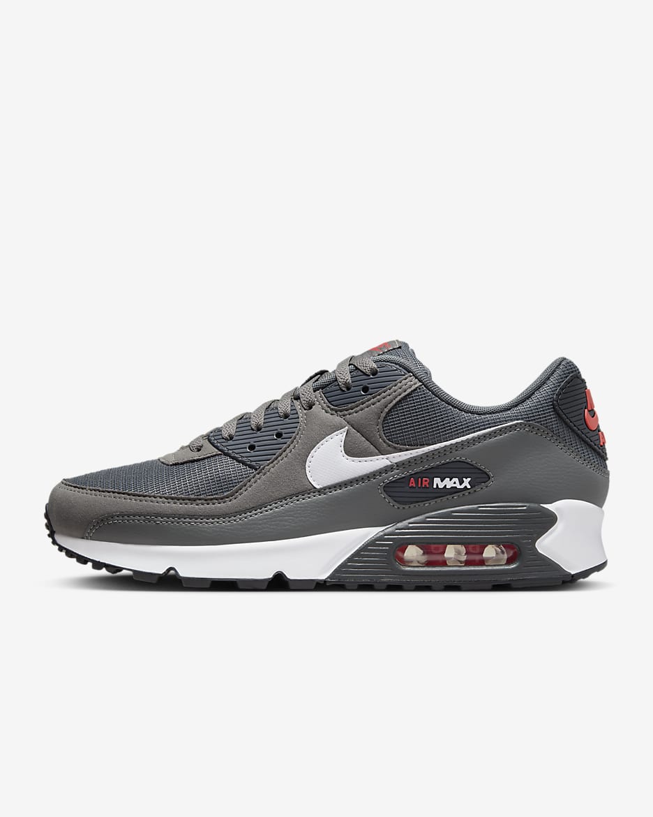 Chaussures Nike Air Max 90 pour Homme - Iron Grey/University Red/Anthracite/Blanc