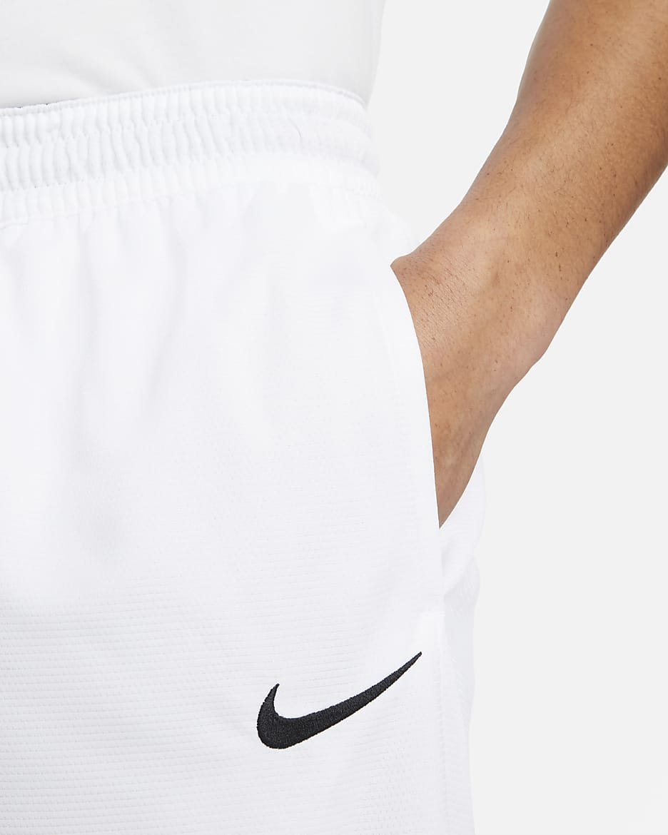 Shorts de básquetbol para hombre Nike Dri-FIT Icon - Blanco/Negro/Negro/Negro