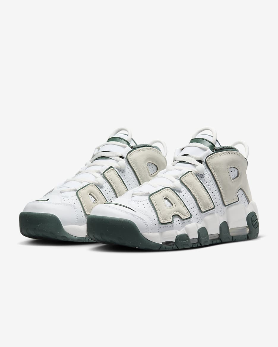 Tenis para hombre Nike Air More Uptempo '96 - Blanco/Verde vintage/Blanco cumbre/Mar de cristal