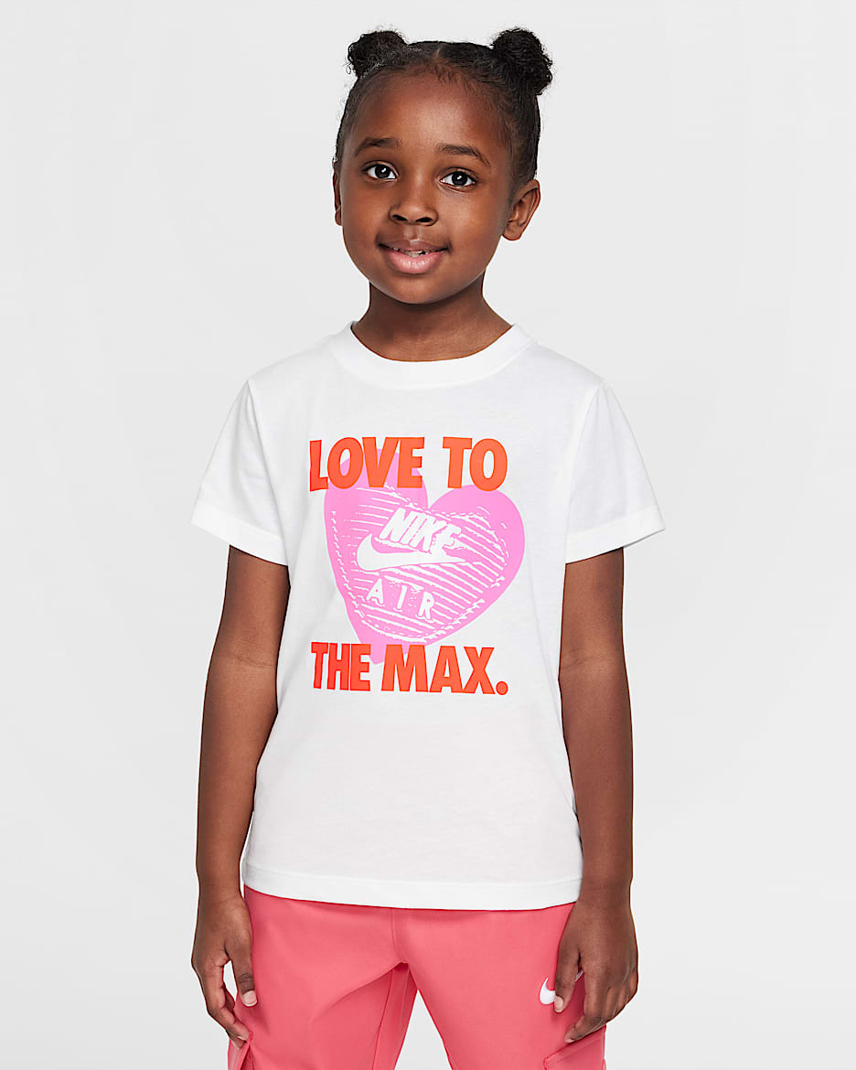 T-shirt com grafismo Nike Lover to the Max para criança - Branco