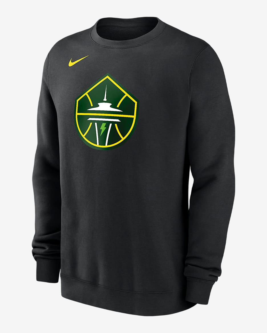 Seattle Storm Club Fleece Nike WNBA Sweatshirt - Black