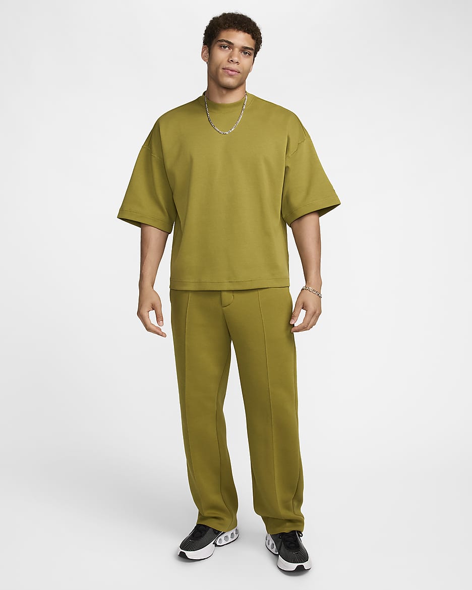 Pantaloni sartoriali in fleece Nike Tech – Uomo - Pacific Moss/Pacific Moss