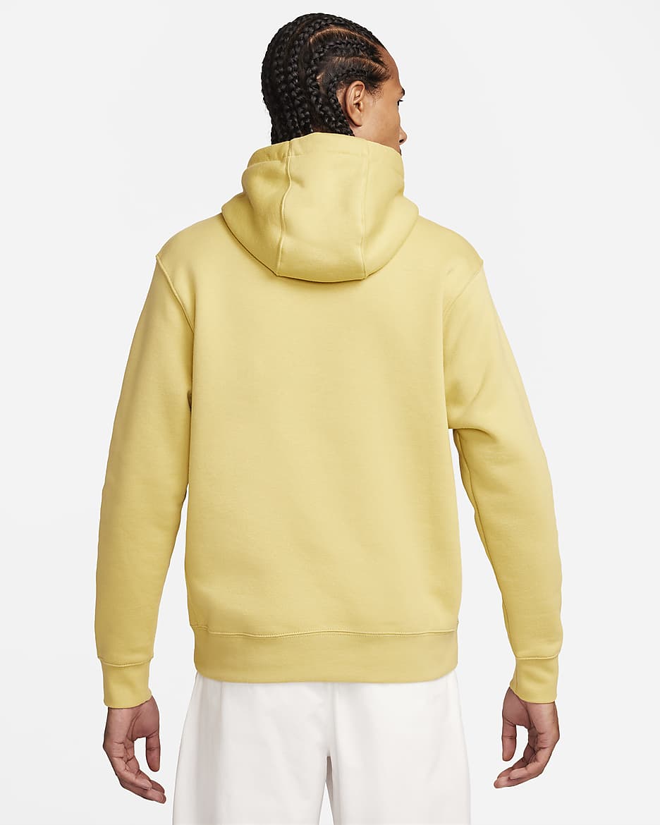 Nike Sportswear Club Fleece Pullover Hoodie - Buff Gold/Buff Gold/White