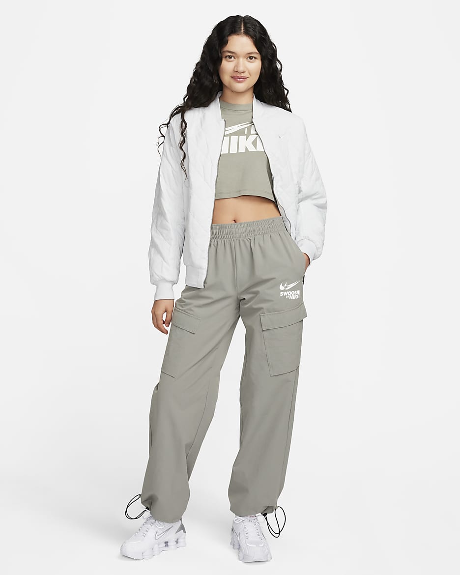 Nike Sportswear Women's Woven Cargo Trousers - Dark Stucco/Sail