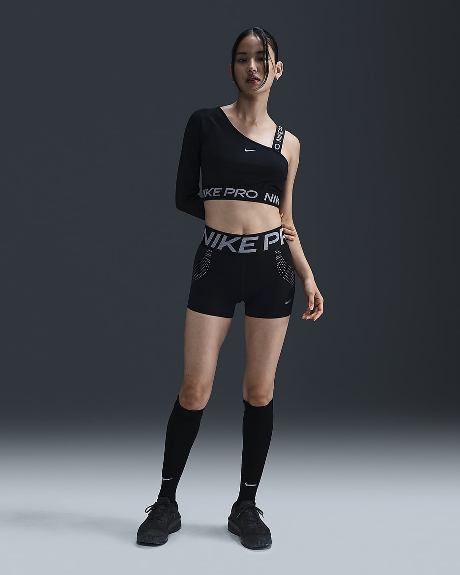 Nike Pro Sculpt 女款高腰 3" 單車短褲 - 黑色