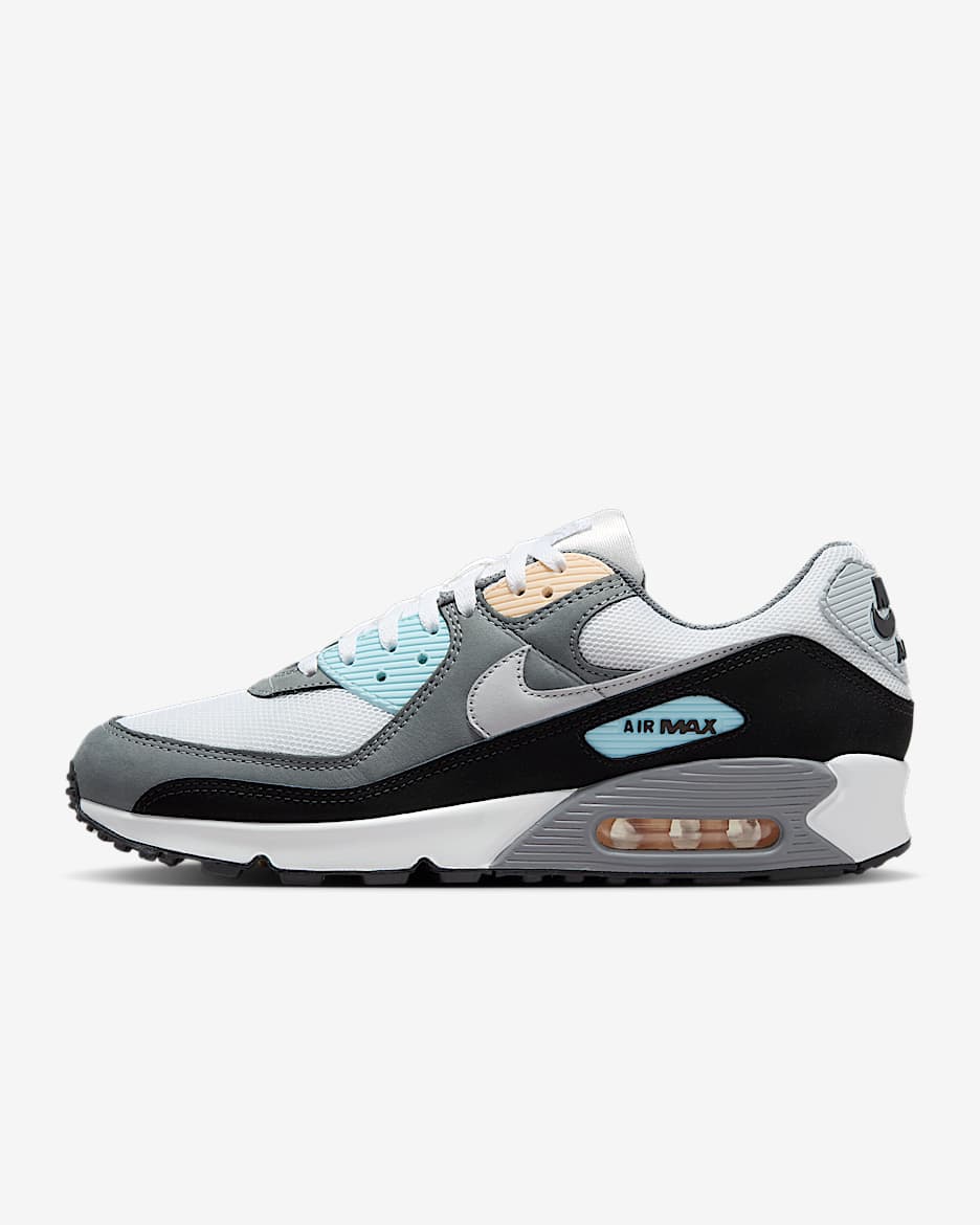 Buty męskie Nike Air Max 90 - Cool Grey/Czerń/Washed Coral/Pure Platinum