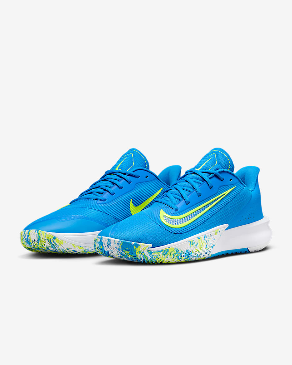 Nike Precision 7 Basketballschuh für Herren - Photo Blue/Volt/Weiß