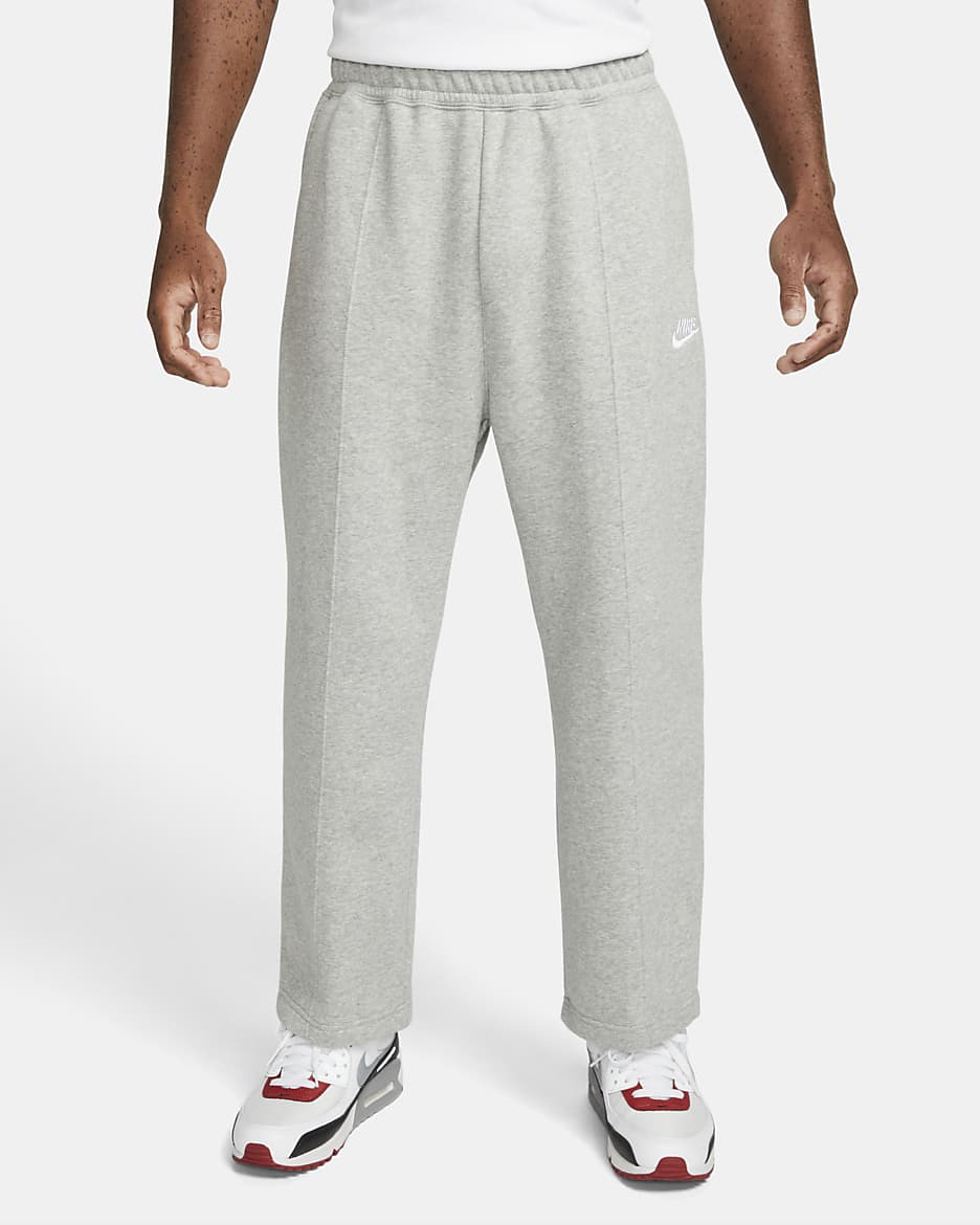 Nike Club Fleece Men's Cropped Pants - Dark Grey Heather/White