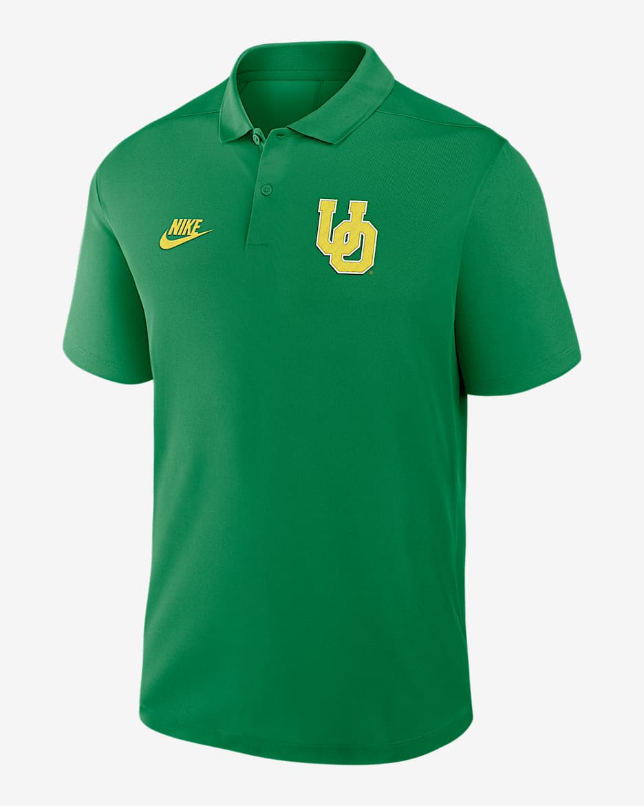 Oregon Primetime Victory Legacy Vault Logo Men's Nike Dri-FIT College Polo - Apple Green