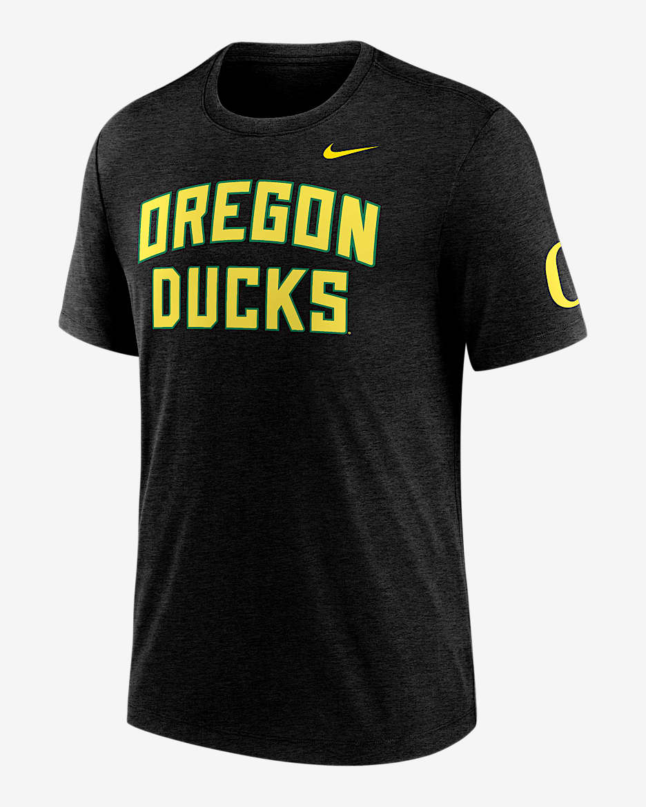 Oregon Campus Collegiate Block Men's Nike College T-Shirt - Green Heather