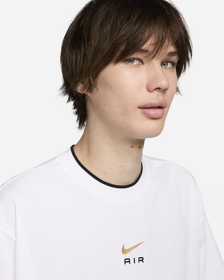 T-shirt Nike Air - Uomo - Bianco/Oro metallizzato