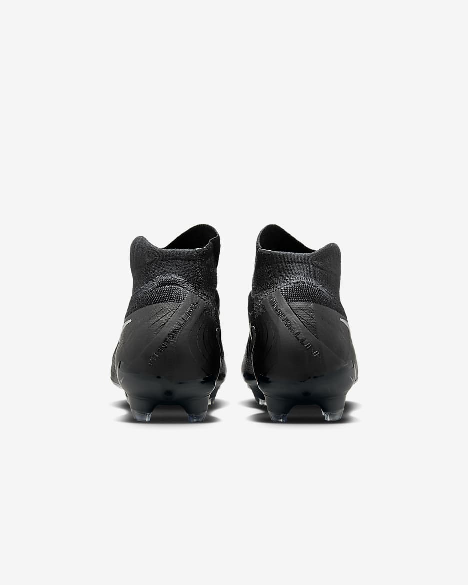 Nike Phantom Luna 2 Elite FG High-Top Soccer Cleats - Black/Black