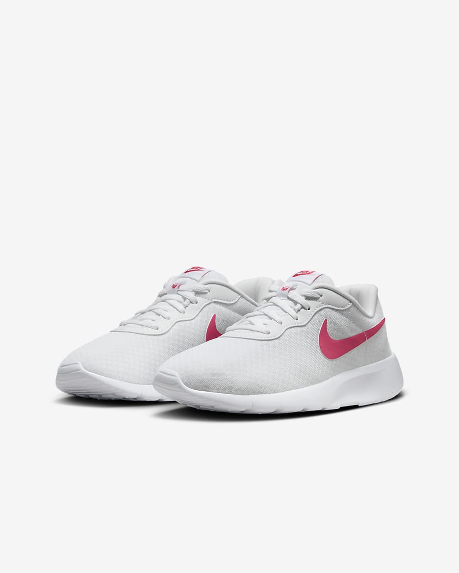 Nike Tanjun EasyOn Older Kids' Shoes - White/Barely Volt/Black/Aster Pink