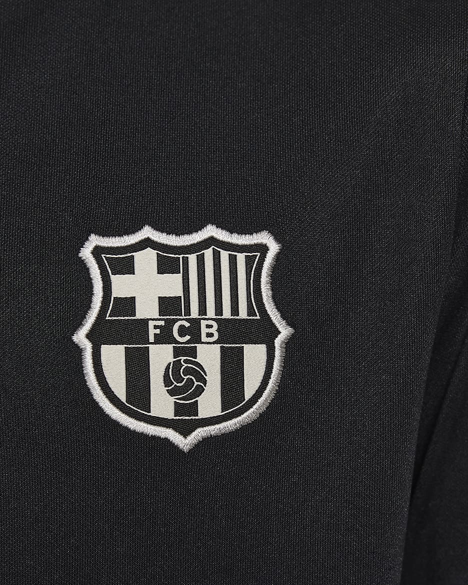 Haut d'entraînement de foot Nike Dri-FIT FC Barcelona Academy Pro pour enfant - Noir/Noble Red/Deep Royal Blue/Light Orewood Brown