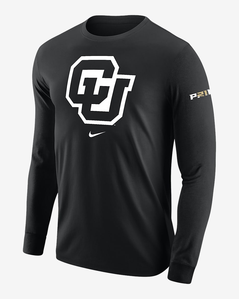 Playera de manga larga de fútbol Nike College para hombre Deion Sanders "P21ME" - Negro