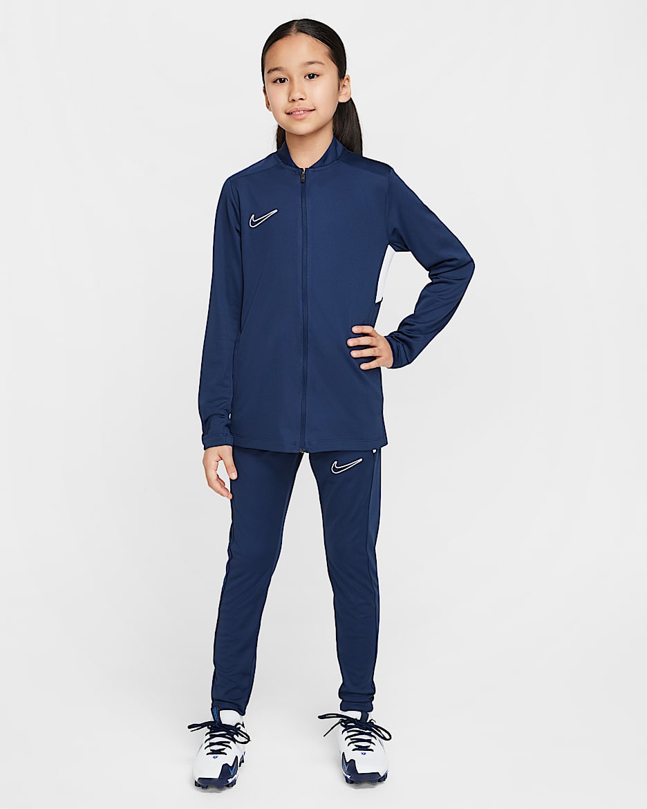 Nike Academy Older Kids' Dri-FIT Football Tracksuit - Midnight Navy/White/White