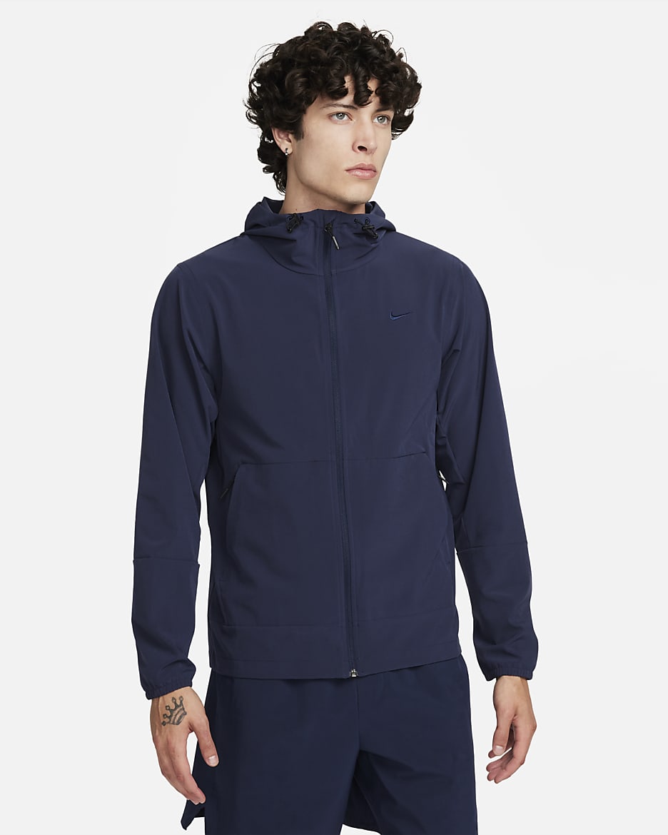 Nike Unlimited Men's Repel Hooded Versatile Jacket - Obsidian/Black/Obsidian