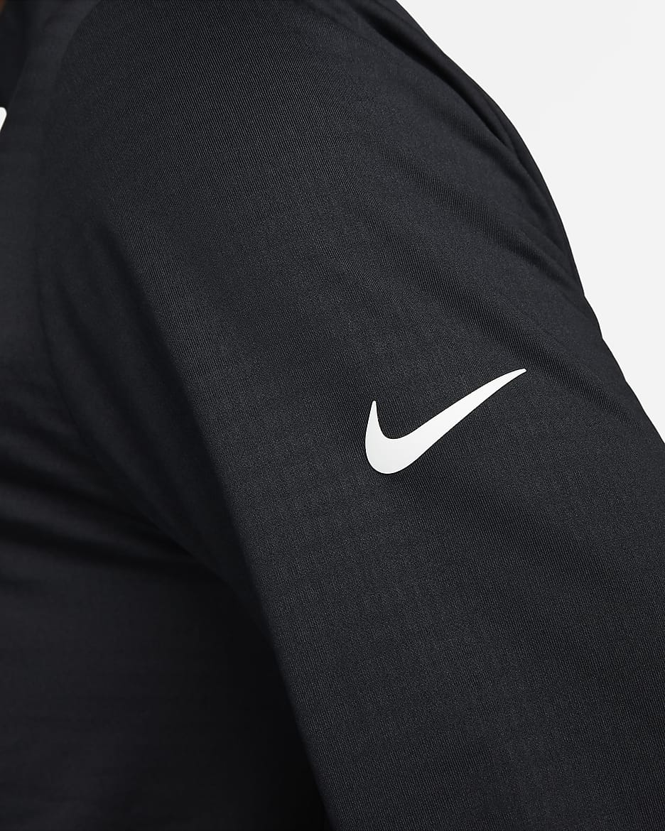 Nike Victory Dri-FIT Golfoberteil mit Halbreißverschluss für Herren - Schwarz/Weiß