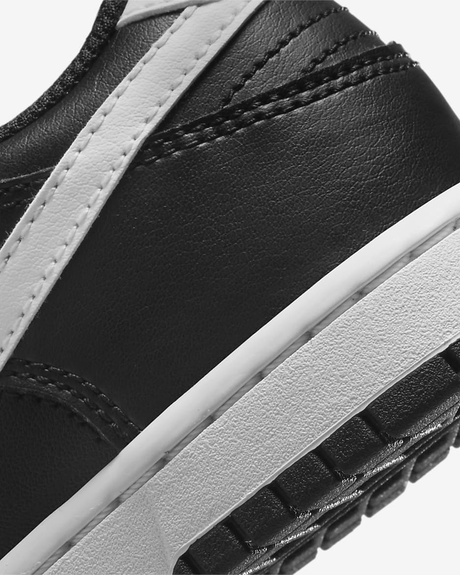 Nike Dunk Low Younger Kids' Shoes - Black/Black/White/White