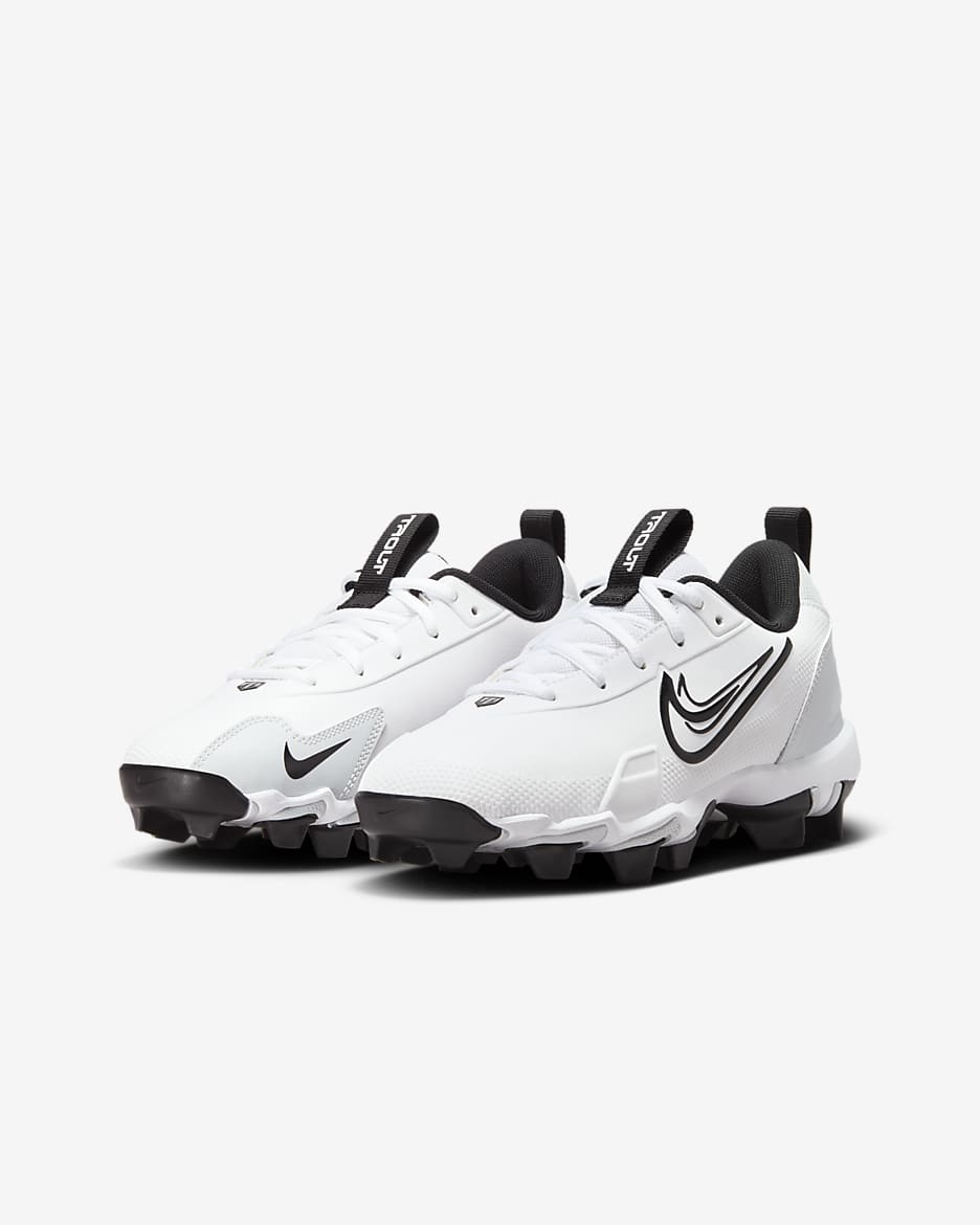 Nike Force Trout 9 Keystone Big Kids' Baseball Cleats - White/Pure Platinum/Black