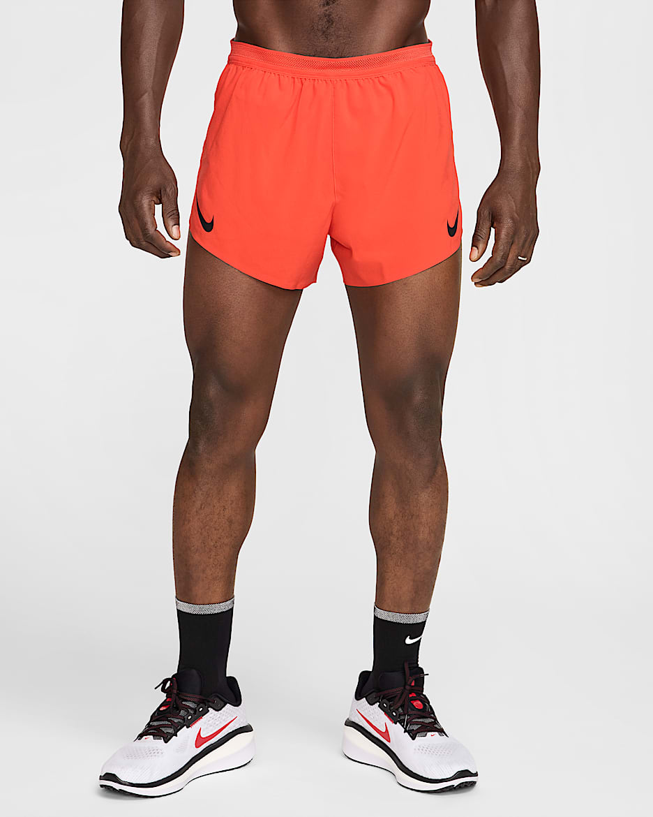 Nike AeroSwift Men's Dri-FIT ADV 10cm (approx.) Brief-Lined Running Shorts - Light Crimson/Black
