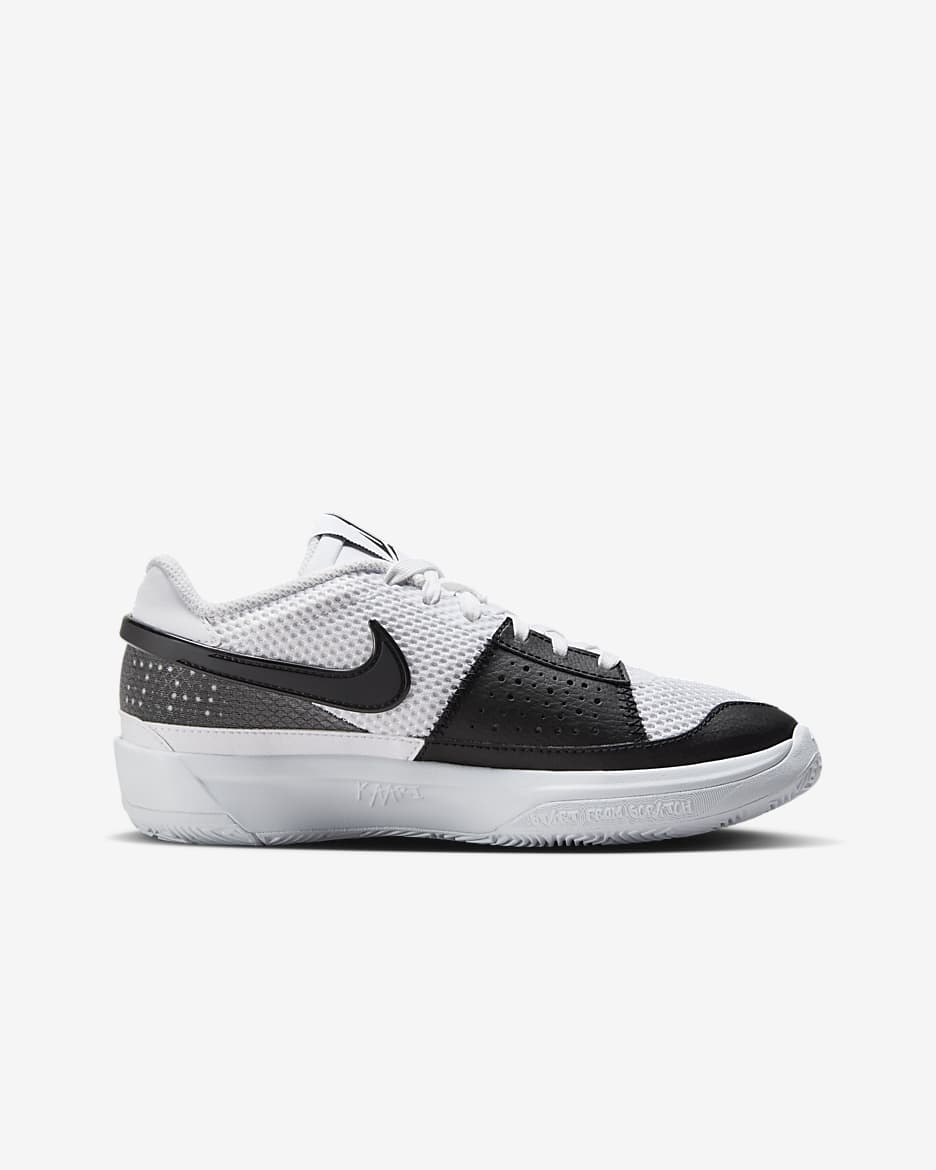 Tenis de básquetbol para niños grandes JA 1 - Blanco/Blanco/Negro