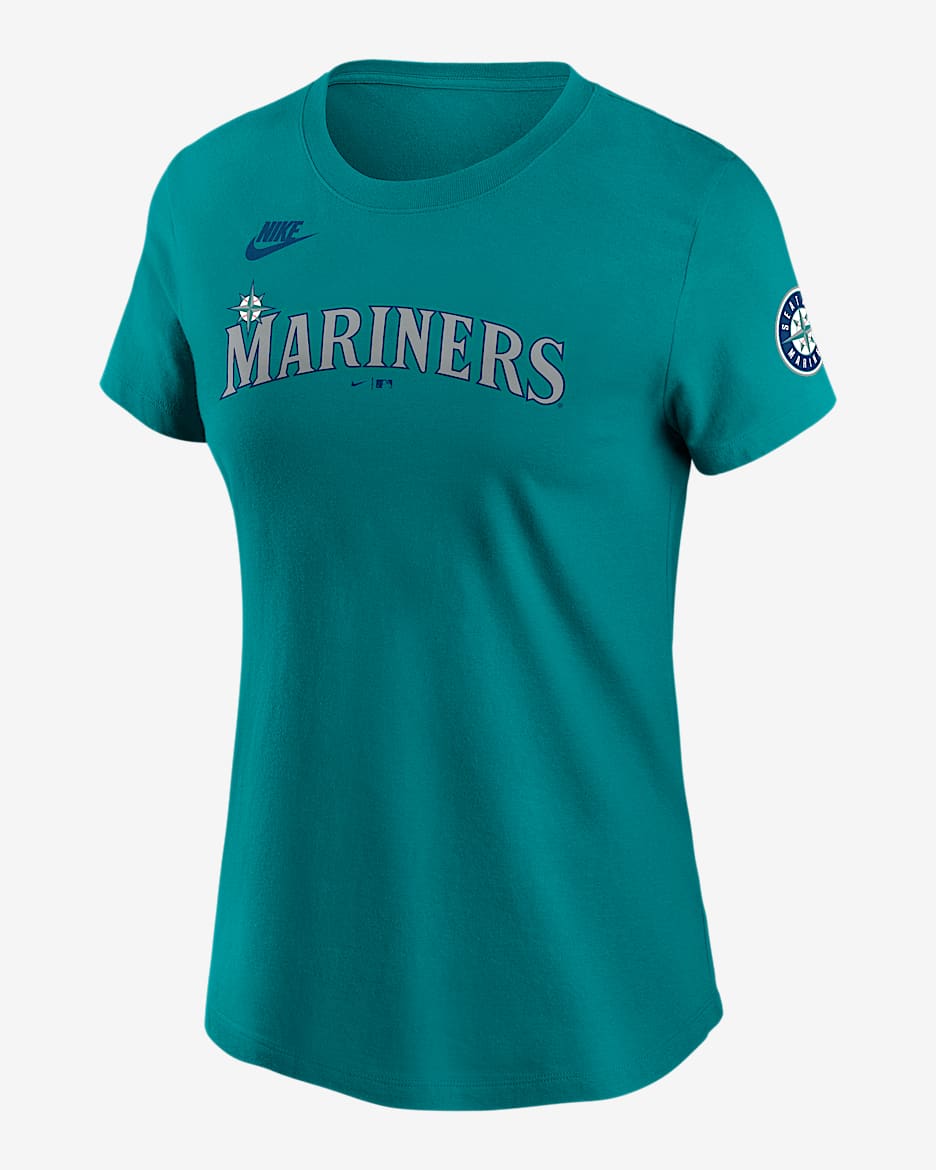 Playera Nike de la MLB para mujer Ken Griffey Jr. Seattle Mariners Cooperstown - Agua