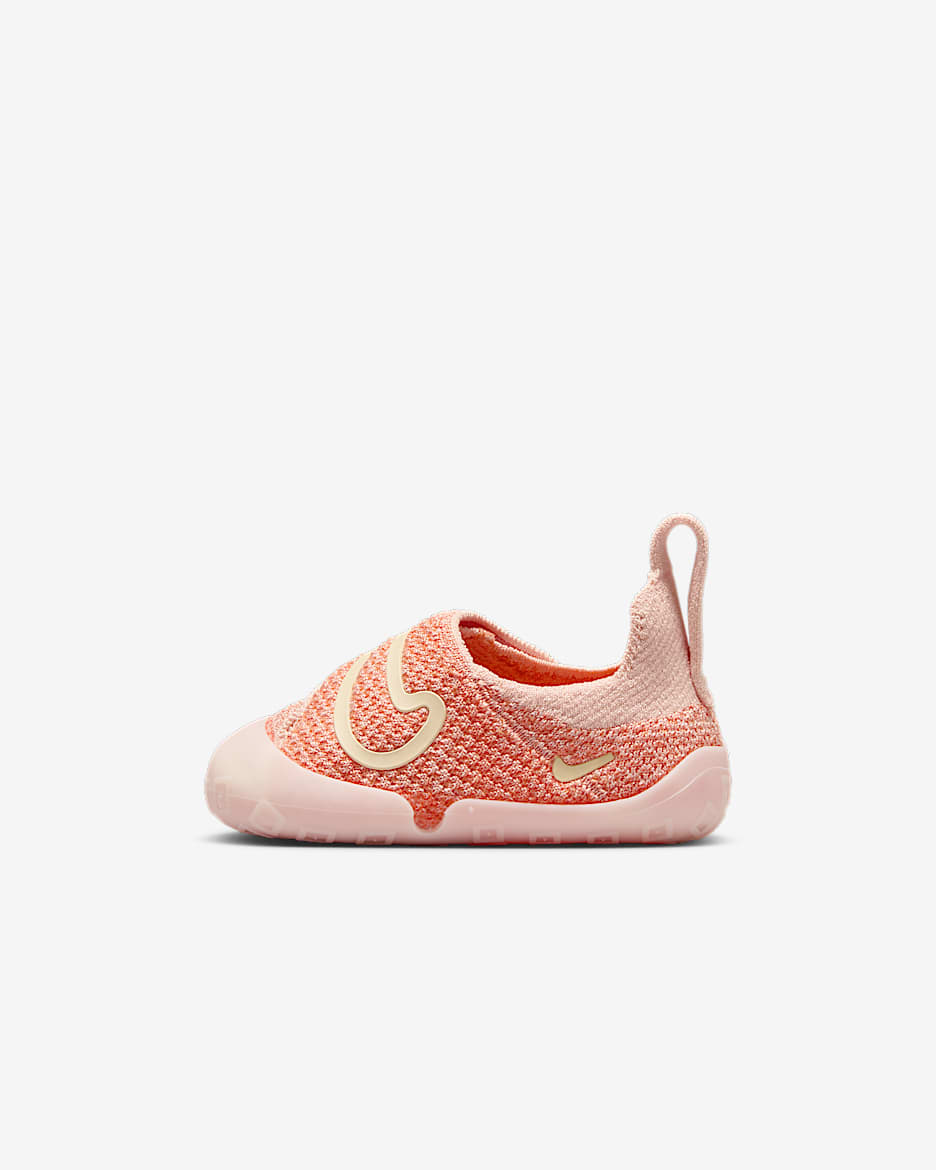Sapatilhas Nike Swoosh 1 para bebé - Washed Coral/Apricot Agate/Muslin
