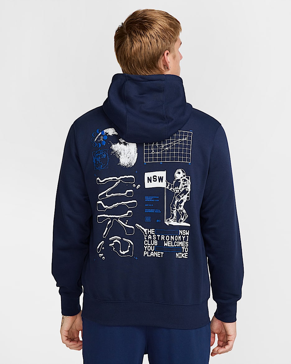 Sudadera con gorro de French Terry para hombre Nike Club - Obsidiana/Polvo fotón