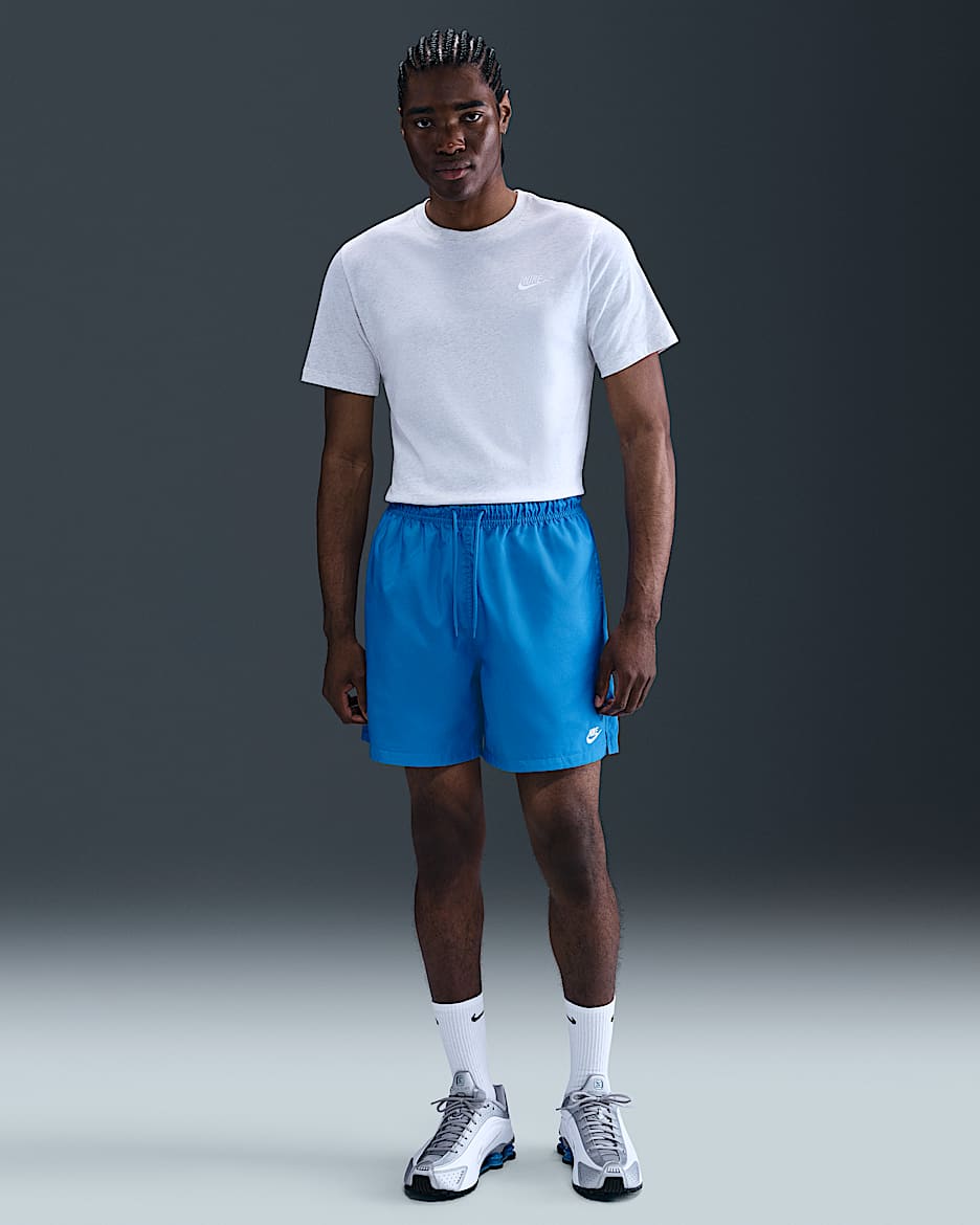 Shorts de tejido Woven Flow para hombre Nike Club - Azul foto claro/Blanco