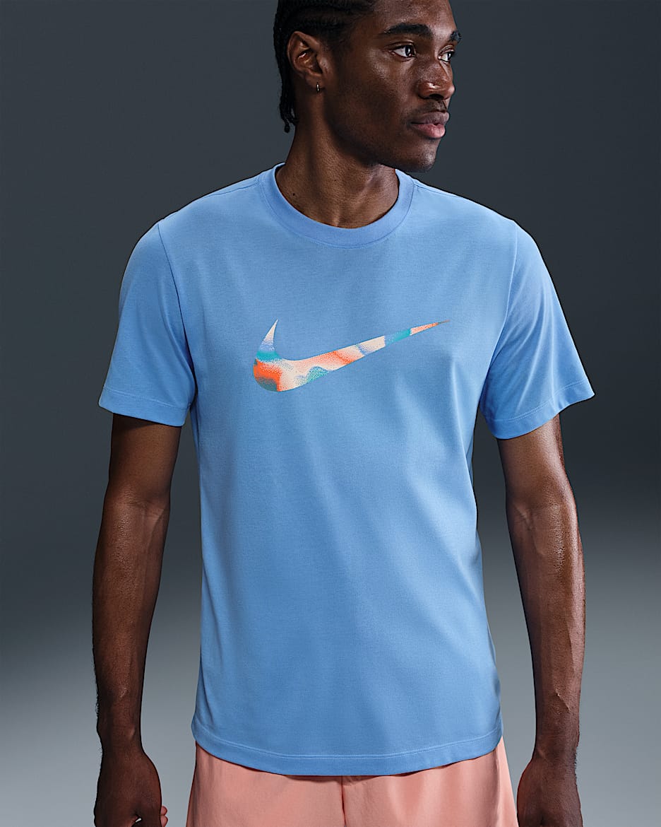 Nike Men's Dri-FIT Fitness T-Shirt - University Blue