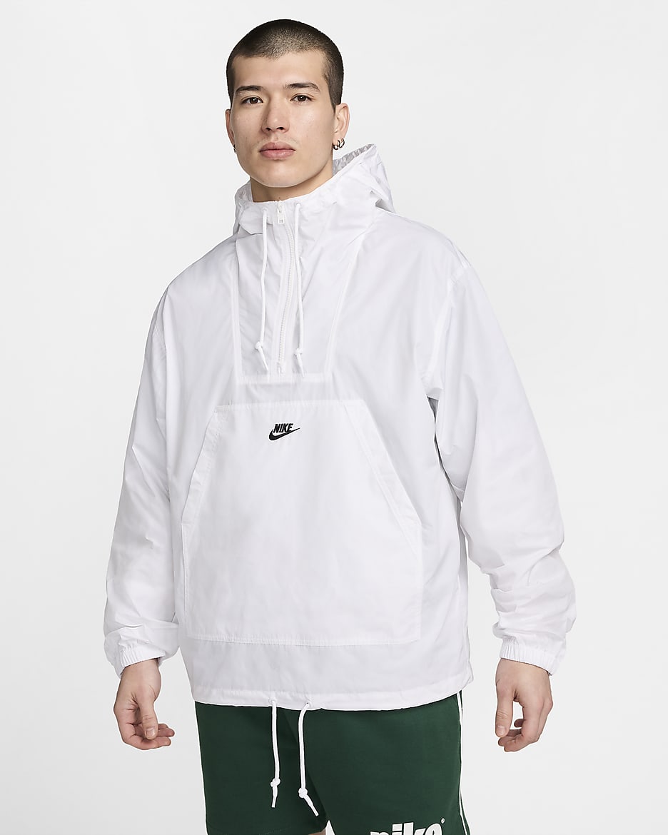 Nike Club Men's Marina Anorak - White/Black