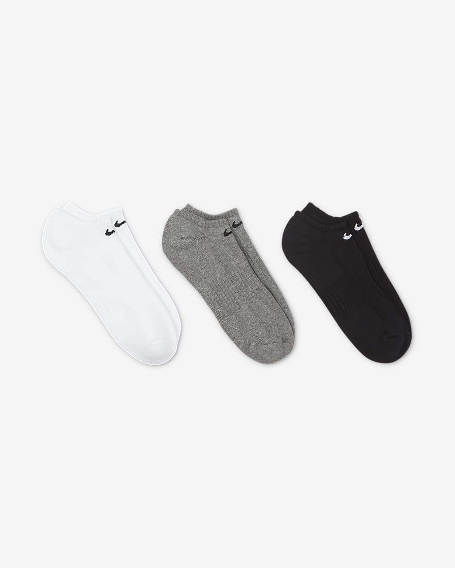 Chaussettes de training invisibles Nike Everyday Cushioned (3 paires) - Multicolore