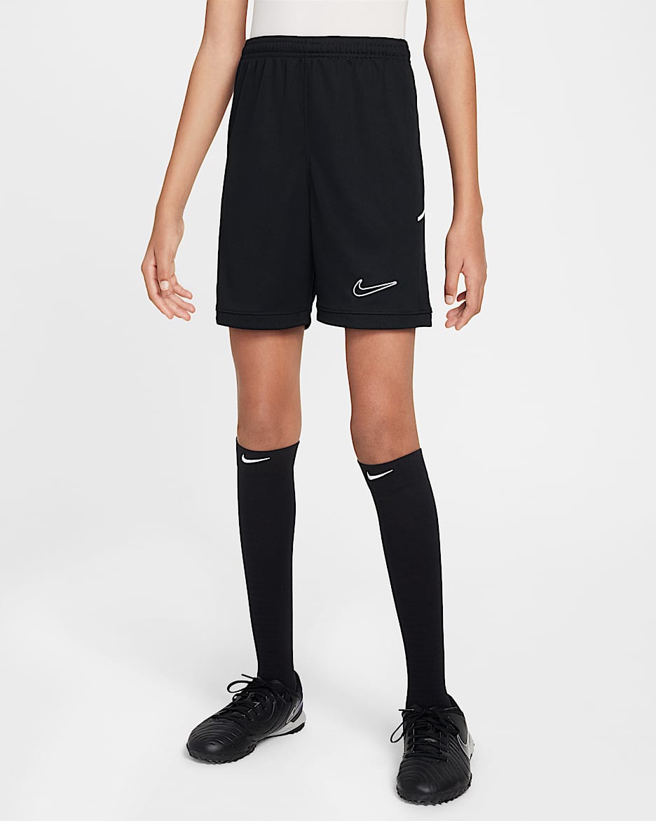 Nike Academy Dri-FIT Fußball-Shorts (ca. 18 cm; ältere Kinder) - Schwarz/Schwarz/Weiß